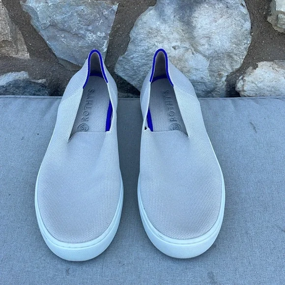 Rothy's Cream and Blue Slip-On Loafers size 9.5 - Picture 2 of 8